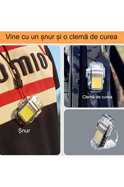 LEDIGANT Keychain LED Flashlight with Lighter – Rechargeable USB-C, Waterproof, COB LED, 3 Lighting Modes