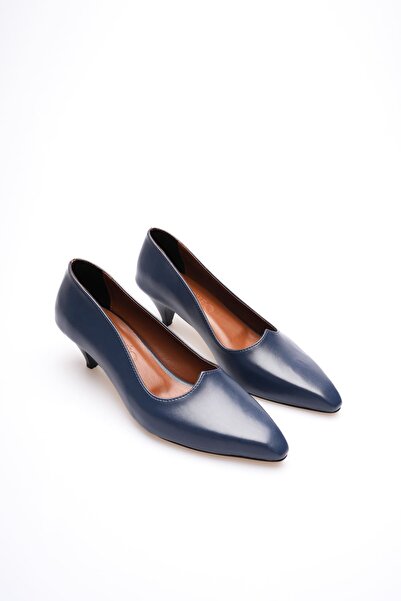 MARCHEO Juliet Women's Navy Blue Short Heeled Shoes
