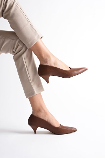 MARCHEO Juliet Women's Tan Short Heeled Shoes