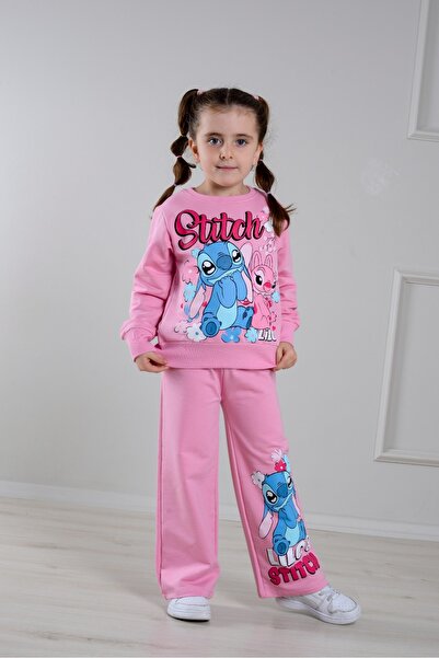 LİLLYPİCCA Girls' 2-Piece Set Character Patterned Sweatshirt and Wide Leg Pants