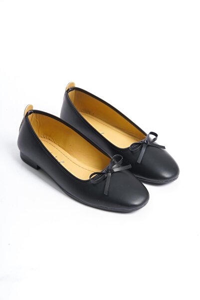 asmi shoes Women's Camil Trent Black Blunt Toe Daily Ballerinas