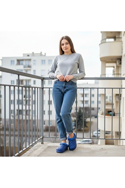 OEM Papuci cu blăniță pentru damă, papuci de interior sau ieșiri scurte în exterior, A58M