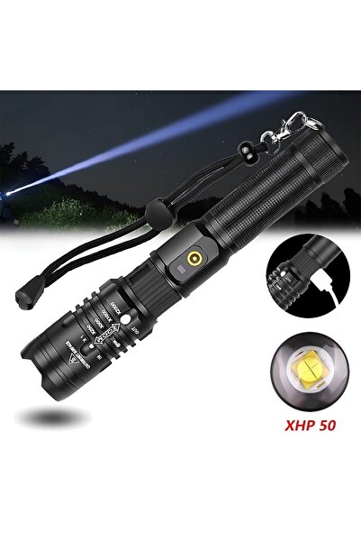 LEDIGANT Professional LED Flashlight XHP50 – 2500 Lumens, Adjustable Focus, USB Rechargeable, Battery Included