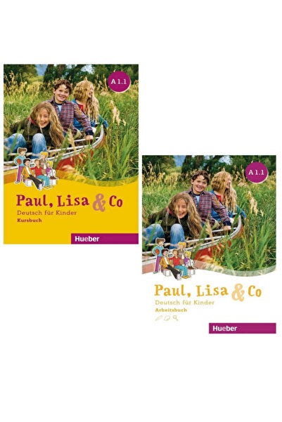 Hueber Yayınları Paul, Lisa & Co A1.1 Kursbuch / Arbeitsbuch Deutsch für Kinder