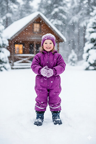 Deniz Terlik Дівчачі зимові черевики з хутряною підкладкою та сніговим візерунком | Черевики |
