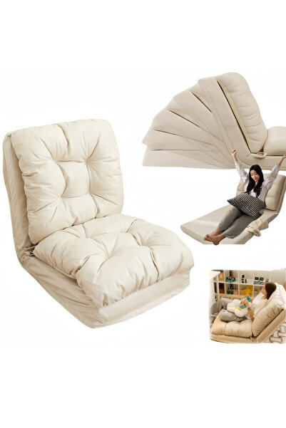 HayaBazaar Folding Lazy Chair,Lounge Chair Couches,Gaming Floor Chair with Adjustable Back Support