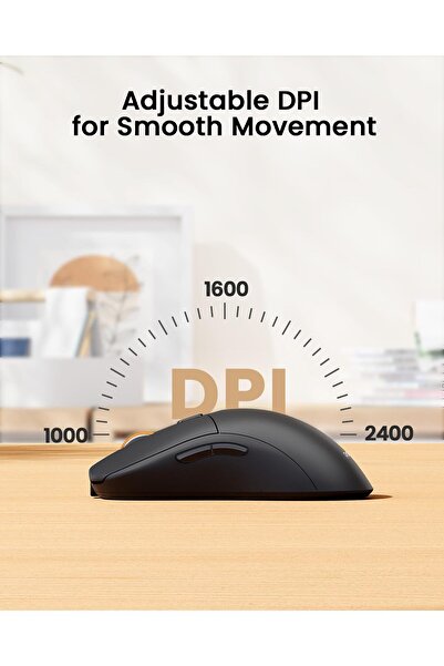 ProtoArc EM15 Bluetooth Rechargeable Tri-Mode Wireless Mouse - USB C, 2.4G - Black