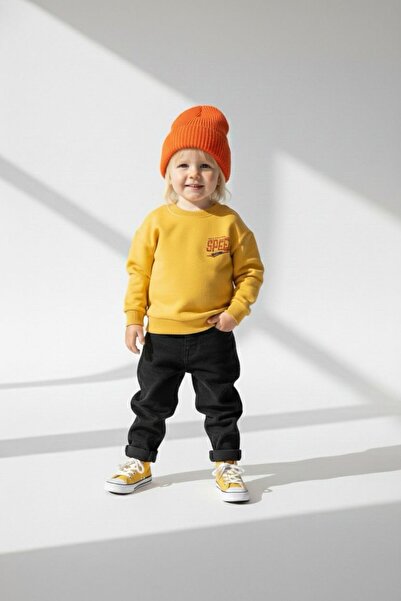 SEENJOB KİDS Oversize Simit Yaka Speed Araba Ön/Arka Baskılı 3 İp Şardonlu Ço...