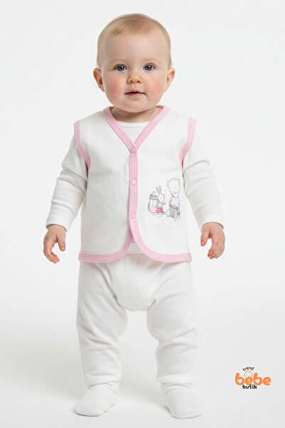 Trend Bebe Butik Unisex Baby Cotton Printed Vest – Snap Fasteners, Soft Combe...
