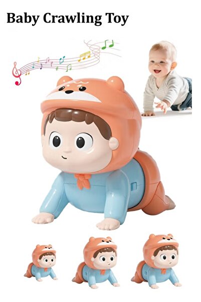 Generic لعبة زحف الطفل، لعبة وقت البطن الكهربائية مع الموسيقى، لعبة تعليمية ل...