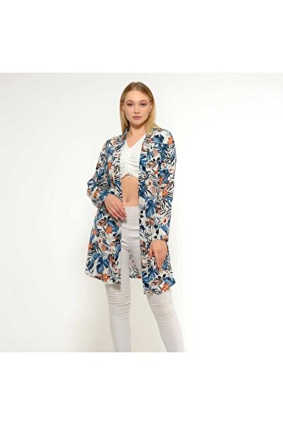 CİXAPLE Patterned Viscose Fabric Jacket