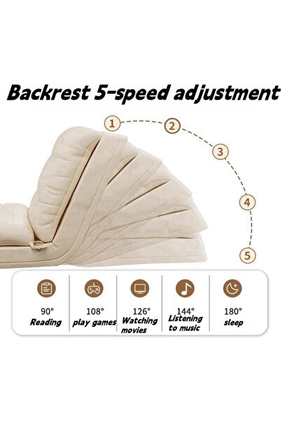 HayaBazaar Folding Lazy Chair,Lounge Chair Couches,Gaming Floor Chair with Adjustable Back Support