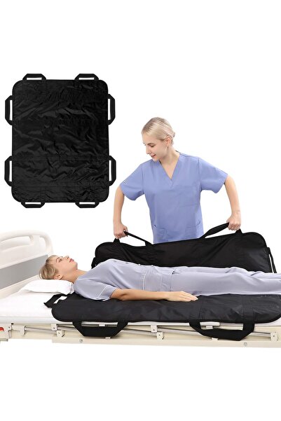 AZONEE بطانية نقل المرضى، وسادة وضع السرير بمقابض معززة، 48 بوصة × 40 بوصة (أ...