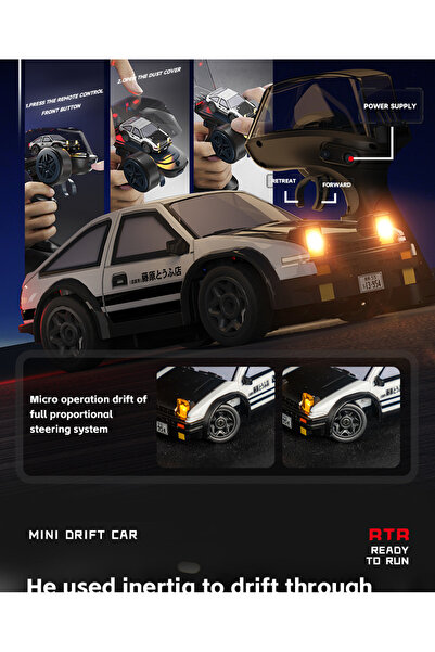 zyteq Mini 1:64 RC Drift Car - Initial D AE86 Replica - Proportional Control RTR