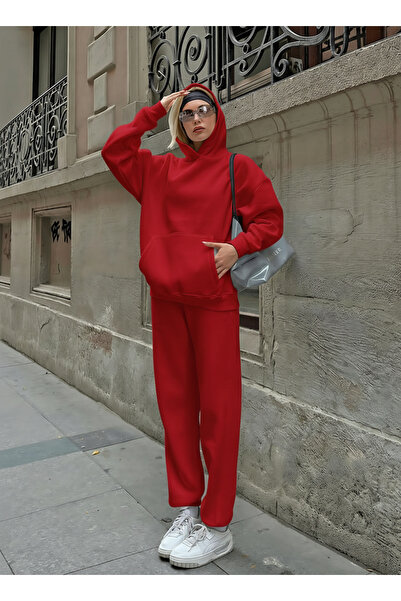 YAKAMEL Thick Winter Loose Fit Tracksuit Set