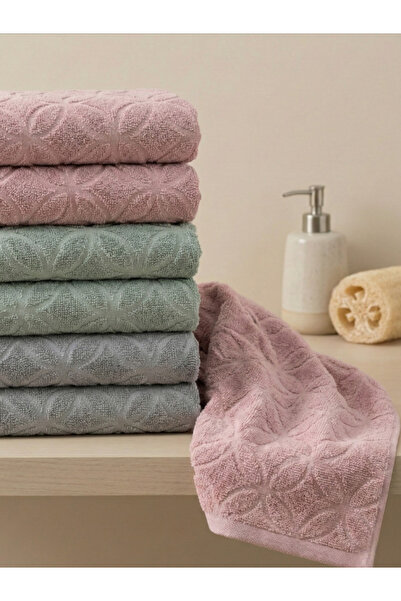 Niateks design marketing sewing house %100 Pamuk AURA 6lı Yüz Havlusu Seti Ja...