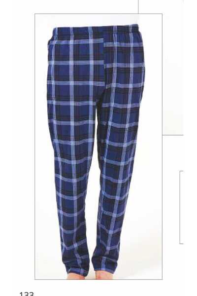 Estiva Plaid Pattern Cotton Stretchy Pocket Single Bottom Pajamas