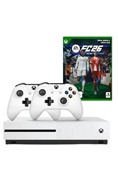 MICROSOFT Xbox One S 500GB White Second-Hand + 2 Wireless Controllers + EA SPORTS FC 26