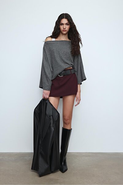 Stradivarius Boat neck cape top