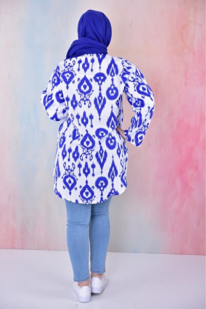 ruhaay Hakim Collar Black Long Sleeve Tunic-Shirt