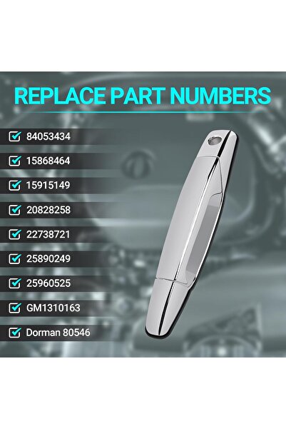 Generic MNJWS Exterior Chrome Door Handle - Front Left Driver Side (Fits 2007-2014 Escalade, Chevy & GMC SUV