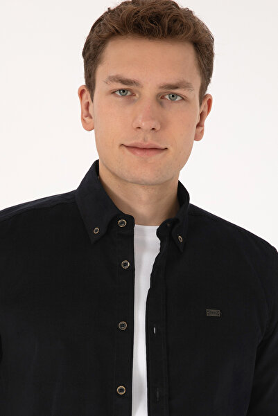 U.S. Polo Assn. Men's Black Long Sleeve Shirt 50315915-Vr046