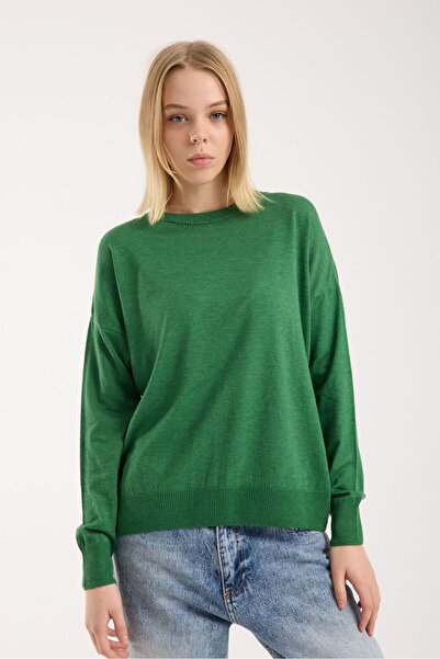 sumoda Γυναικείο πλεκτό πουλόβερ με απαλή υφή με λαιμόκοψη βασικό