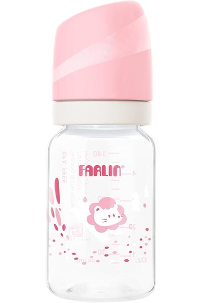 FARLİN Standard Neck PP Feeding Bottle 140ml (0M+), BPA-Free, Anti-Colic Silicone Nipple