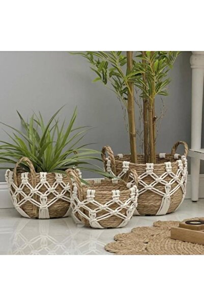 SPR Set of wicker and rope baskets