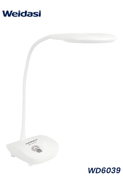 weidasi مصباح مكتب LED قابل لإعادة الشحن WD6039 مع تحكم باللمس وشحن USB و3 مس...