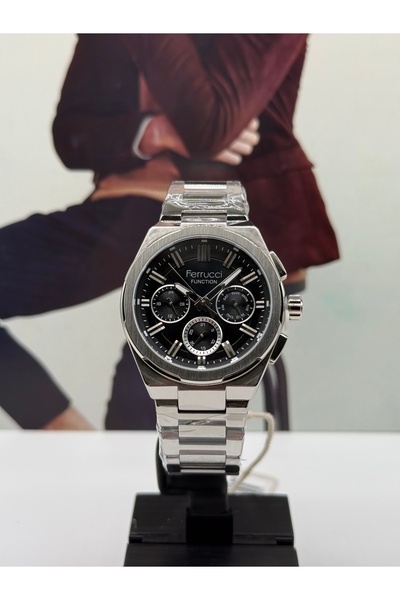 Ferrucci Men's Silver Sports Watch Waterproof with 2 Years Warranty