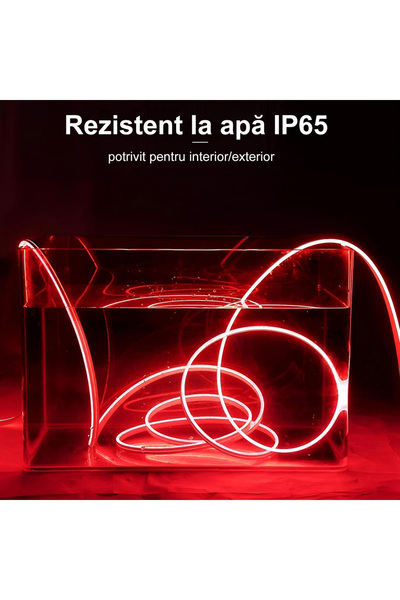 LEDIGANT LED Neon Flex Strip 12V, Red Light, Outdoor IP65, 8mm, 5 meter roll