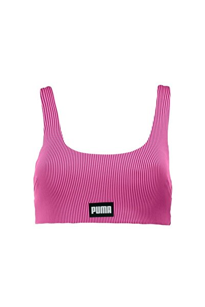 Puma Swim Women Ribbed Scoop Swimsuit Bra Women