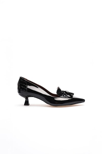 MARCHEO Lily Women's Black Patent Leather Heeled Shoes