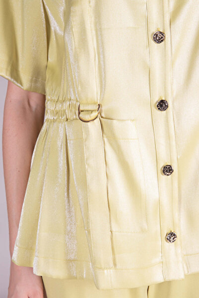 GUMANIZE Women's V-Neck Jacket Pants Set