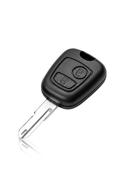 OEM 2-Button Flip Car Key Shell Compatible with Citroen & Peugeot (C1,C2,C3,C4,C5,C6,C8,Xsara,107,206,20