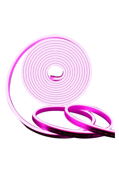 LEDIGANT Banda LED Neon Flex 12V, Lumina Mov, Exterior IP65, 8mm, Rola de 5 metri