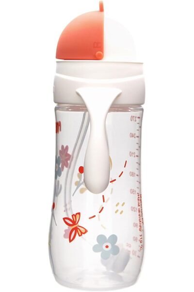 FARLİN Drinking Cup 270mL BPA-Free Spill-Proof Sipper with Silicone Straw & Removable Handle