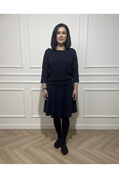 Dejabrew Jeans Plus Size Lycra Dark Blue Skirt A80-1