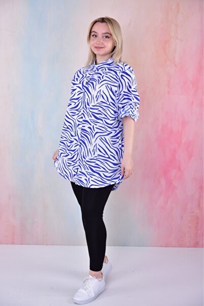 ruhaay Hakim Collar Black Long Sleeve Tunic-Shirt