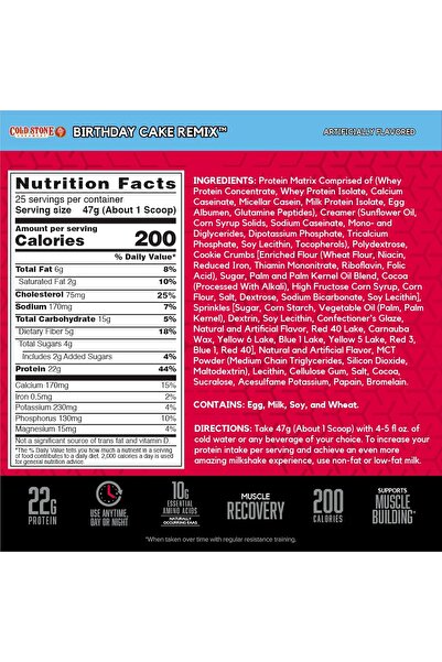 BSN Syntha-6 Whey Protein Powder, Birthday Cake Remix, 25 Servings