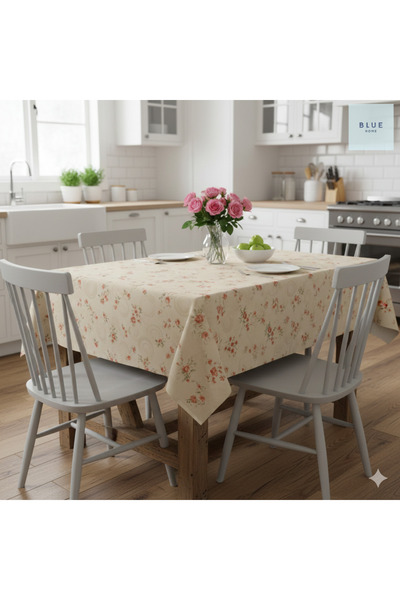 Blue Home 🆕   Tablecloth Fiber Lined Pvc Non-Slip Stain Resistant Wipeable Mirella