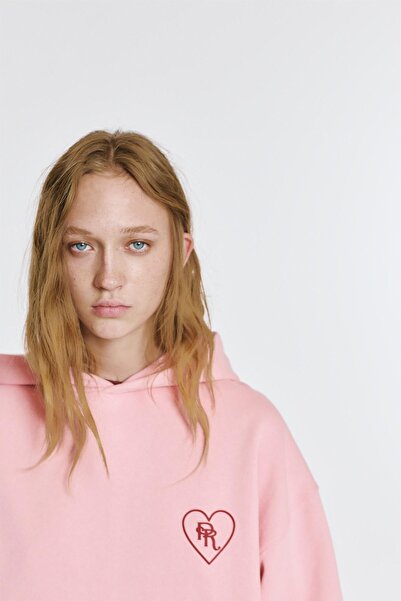 Pull & Bear Heart graphic hoodie