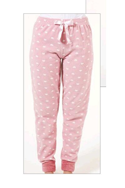 Estiva Patterned Pocket Fleece Single Bottom Pajamas