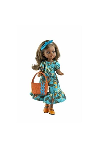 Paola Reina Doll Salu, blue, 32 cm, flower design
