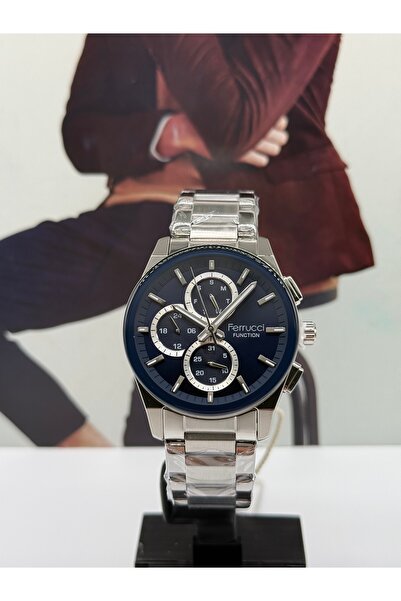 Ferrucci Silver Stylish Men's Watch Waterproof with 2 Years Warranty