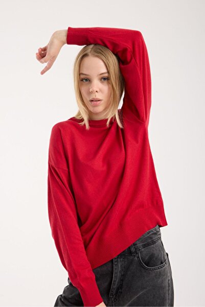 sumoda Women's Knitwear Sweater Soft Texture Crew Neck Basic