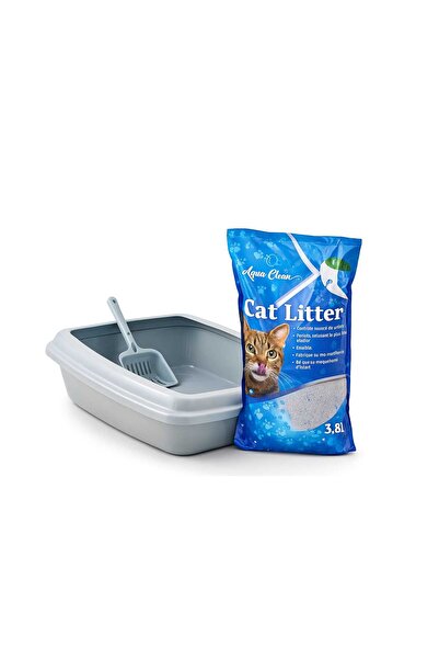 Petfactory Litter Box + Scoop + Silicate Cat Sand Set 3.8L – Complete and Practical