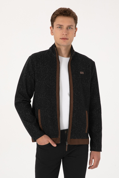 U.S. Polo Assn. Men's Black Knitted Cardigan 50310000-Vr046