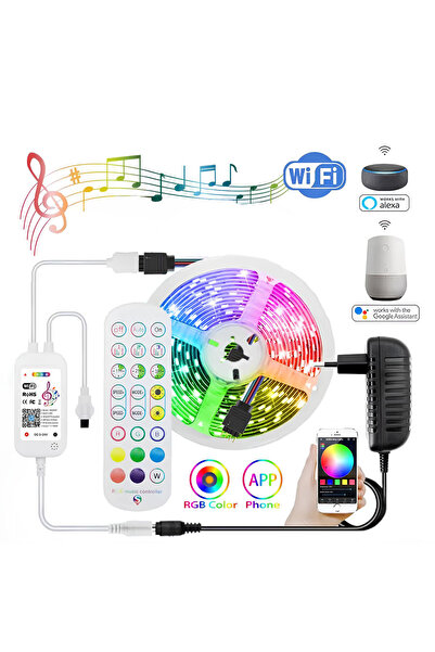 LEDIGANT Kit Banda LED Smart RGB 5M – Control prin Aplicatie & Telecomanda, B...